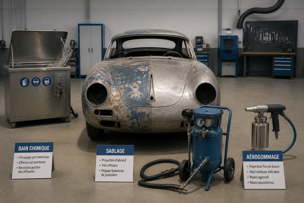 décapage voiture par bain prix