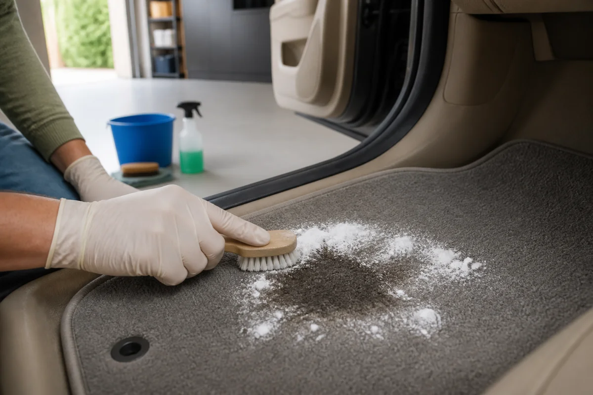nettoyer tapis voiture bicarbonate