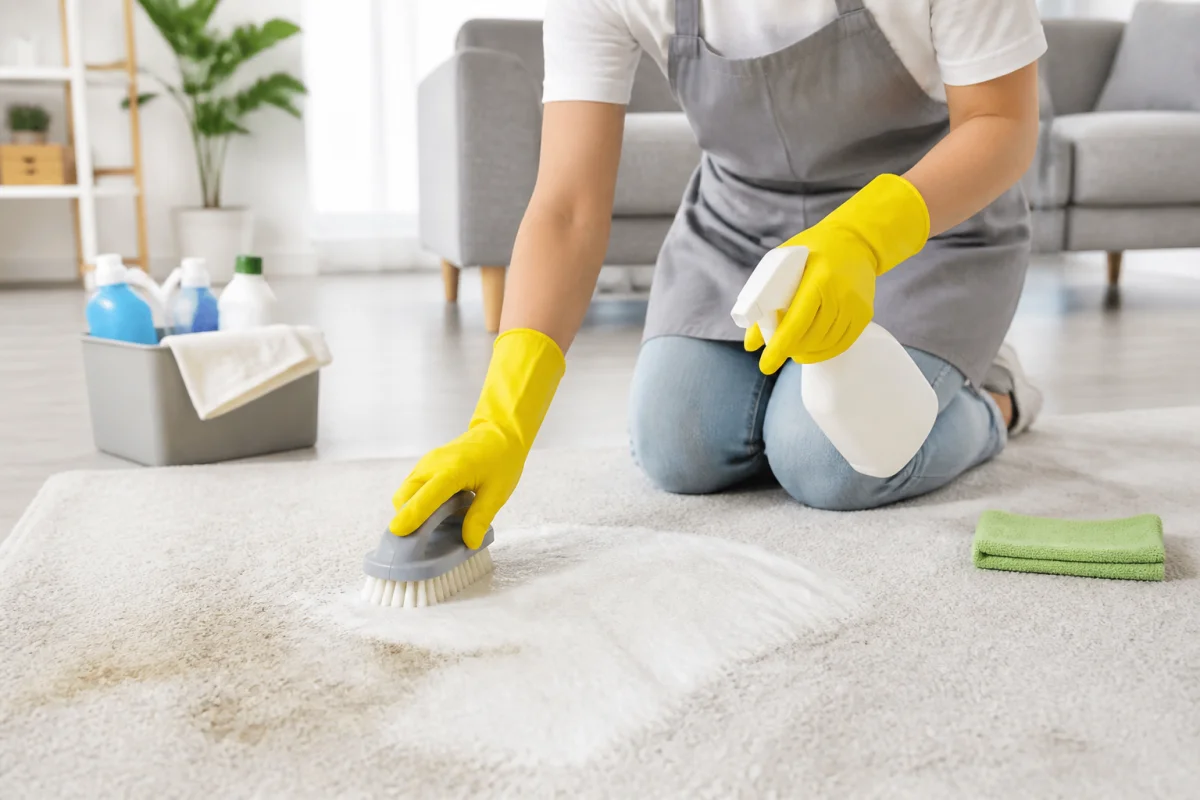 nettoyer un tapis blanc