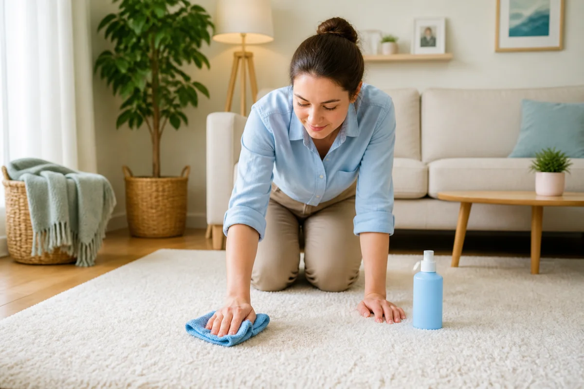 nettoyer un tapis blanc