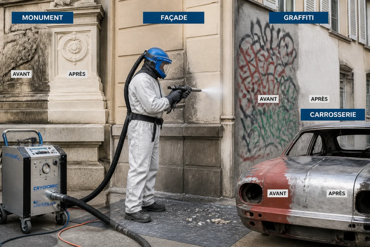décapage par cryogénie